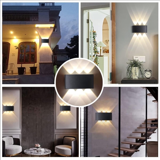 Applique da esterno  nero moderno 6w 3000k maytoni strato
