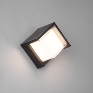 Applique per esterno nero 8w 3000k quadrato anti corrosione