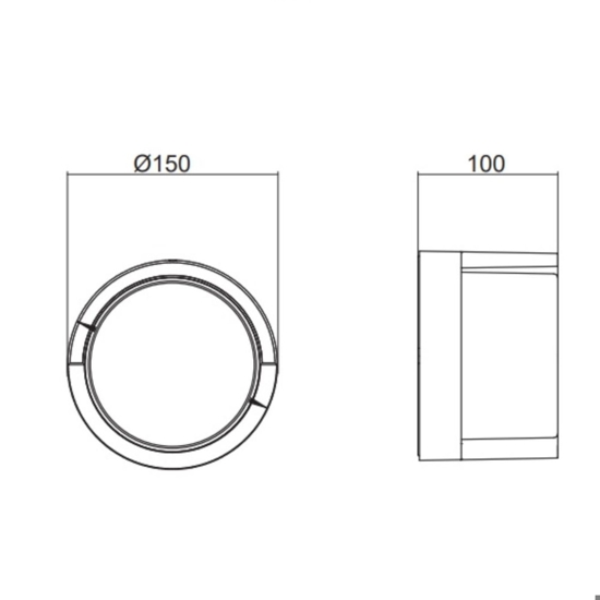 Applique per esterno nero 8w 3000k moderna