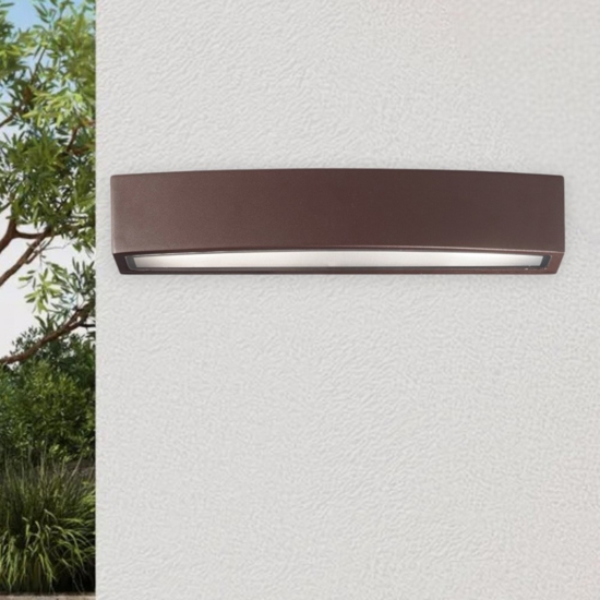 Applique da esterno marrone andromeda ap2 cofee ideal lux