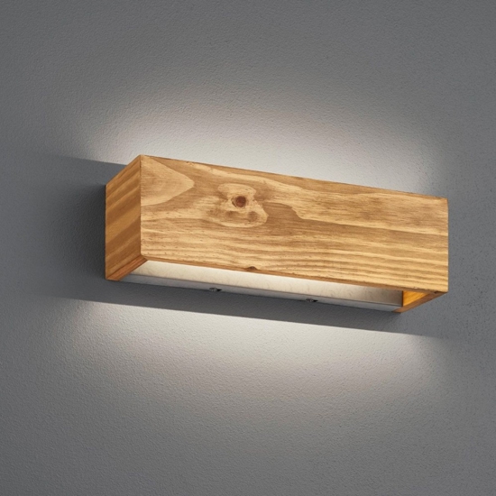 Applique di legno rettangolare led dimmerabile 13,5w 3000k