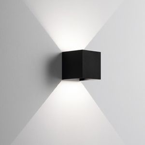 Applique da esterno cubo isyluce 16w 3000k nero