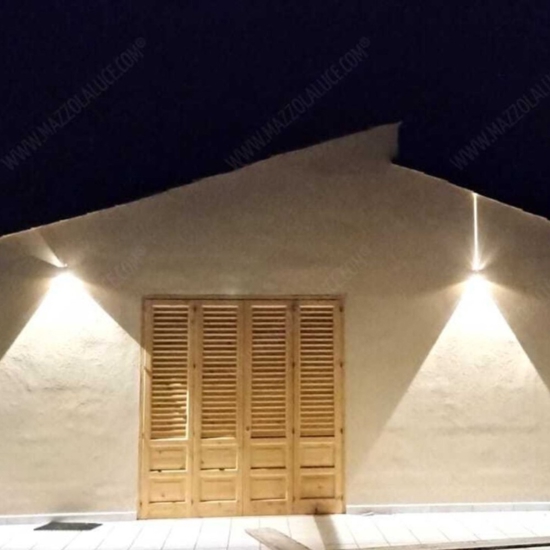 Applique da esterno nero cubo led 16w 4000k moderna