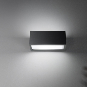 Isyluce applique da esterno nero rettangolare moderna