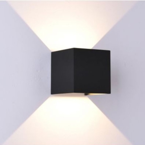 Applique da esterno led 20w 3000k cubo xl nero