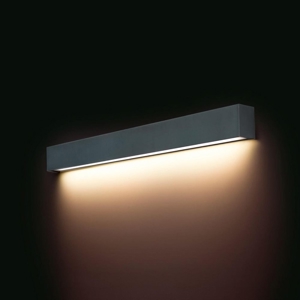 Applique da parete rettangolare grafite led 16w 3000k