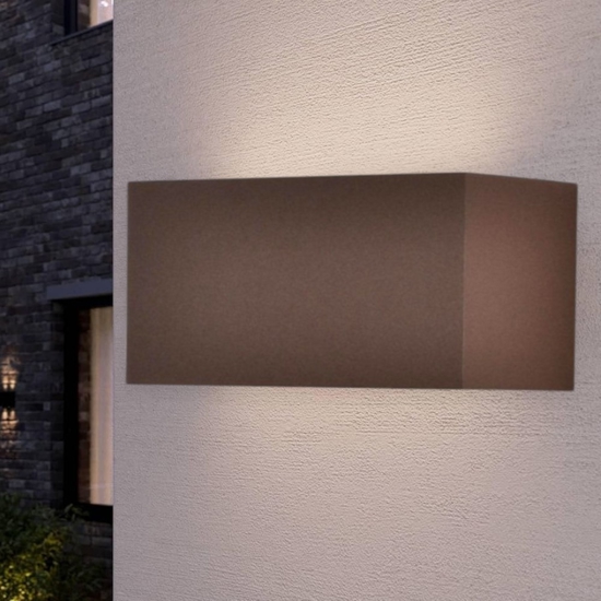 Applique da esterno led 24w 4000k corten rettangolare