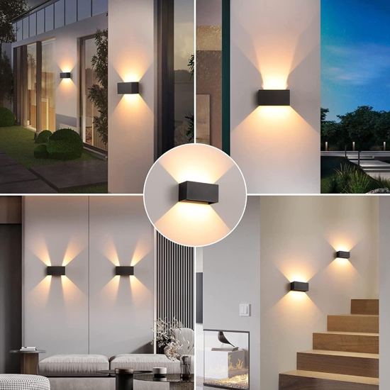 Applique da esterno led 24w 4000k corten rettangolare