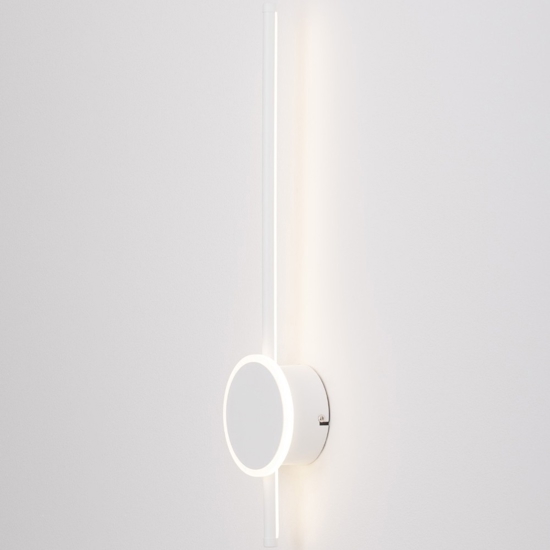 Applique moderna design da parete bacchetta bianca led