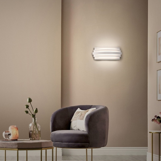 Applique bianco design moderno led 22w 3000k