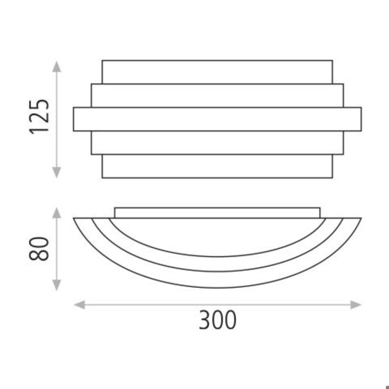 Applique bianco design moderno led 22w 3000k