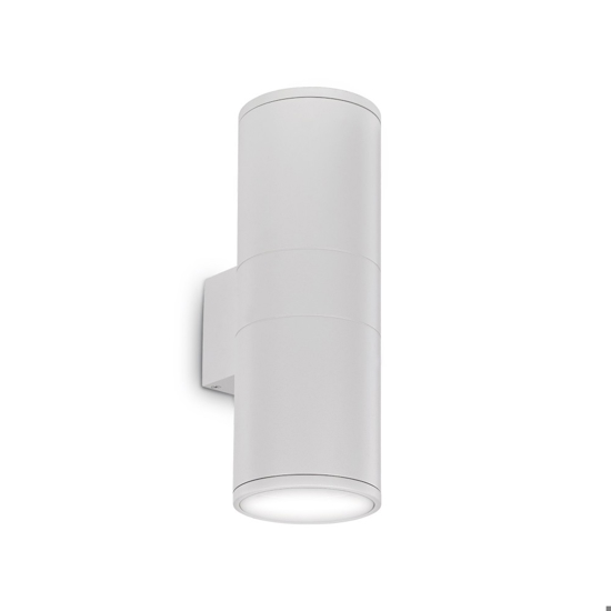 Gun ap2 big applique per esterno ip44 ideal lux cilindro bianco luce up&down
