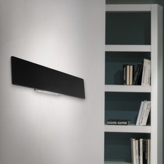 Applique zig zag nero ap1 d29 ideal lux led 12,5w 3000k per interni moderni