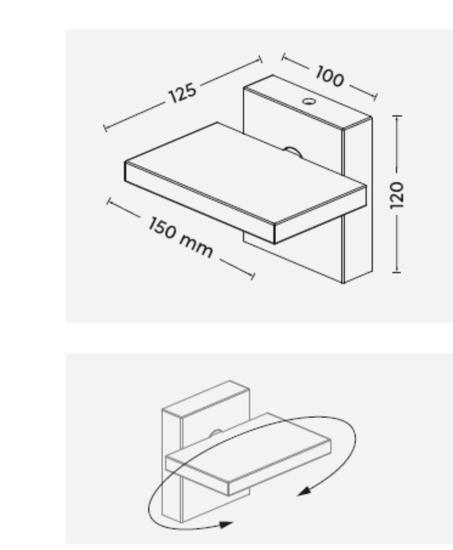 Applique da esterno orientabile antracite 8w 3000k moderna