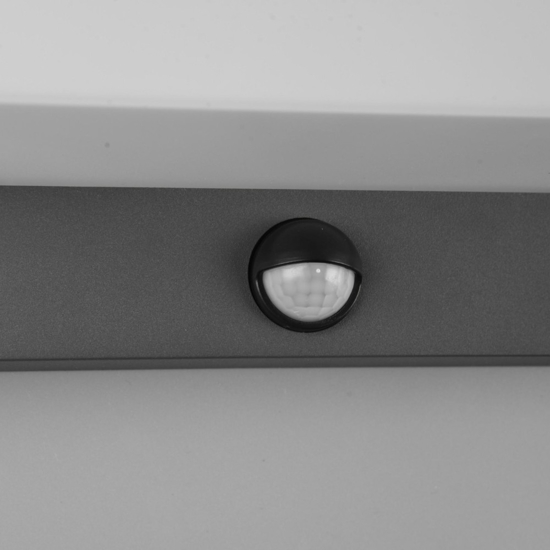 Applique da esterno led 3000k moderna antracite con sensore di movimento