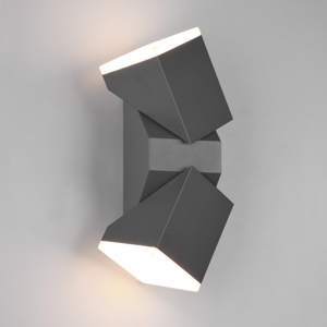 Applique luci orientabili per esterno led 14w 3000k antracite moderna