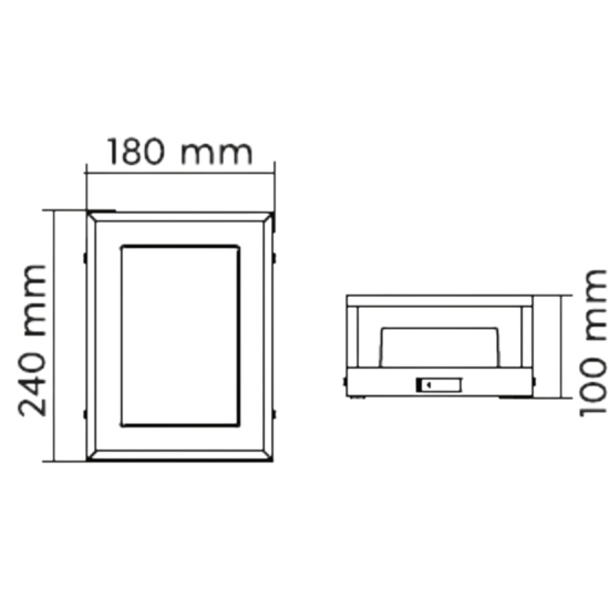 Applique da esterno moderna quadrata antracite led 10w cct