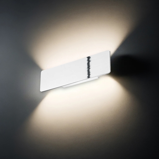 Applique zig zag ap1 d29 cromo ideal lux led 12,5w 3000k moderna