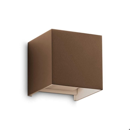 Ideal lux atom ap d10 applique cubo da esterno marrone orientabile led 12w 3000k