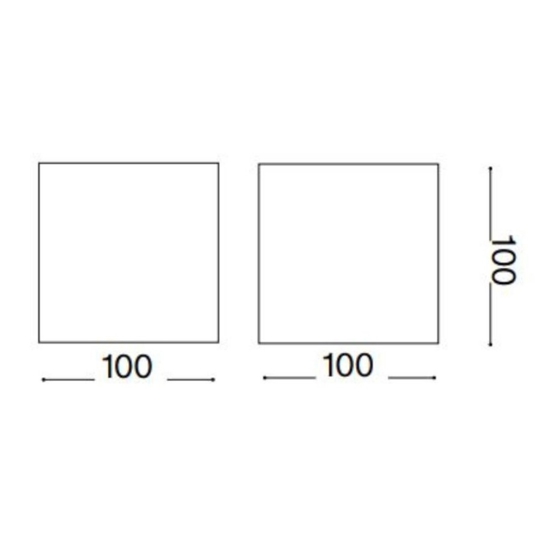 Ideal lux atom ap d10 applique cubo da esterno marrone orientabile led 12w 3000k Ideal lux atom ap d10 applique cubo da esterno marrone orientabile led 12w 3000k