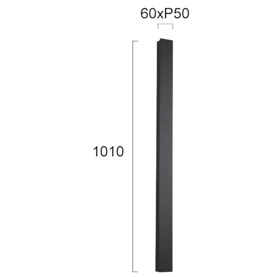 Applique per esterno moderna antracite led 20w 3000k fp