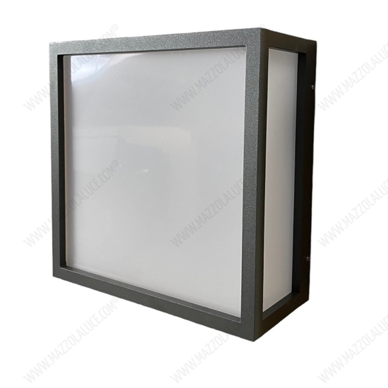 Applique quadrato antracite per esterno isyluce quad déco