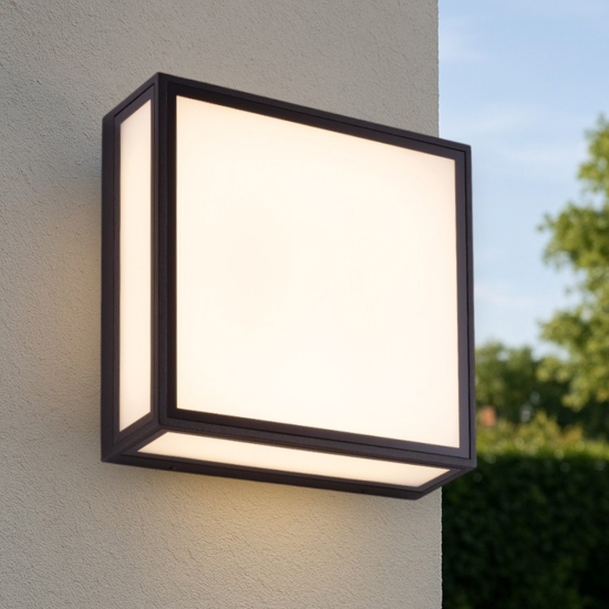 Applique quadrato antracite per esterno isyluce quad déco
