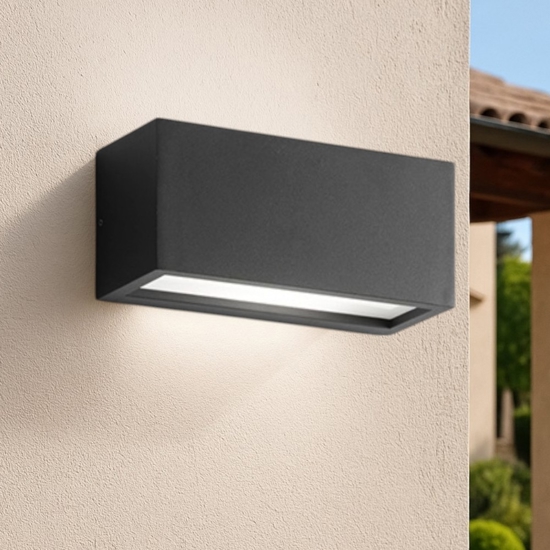 Isyluce metro applique da esterno 24w 3000k antracite
