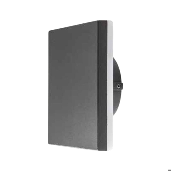 Applique per esterno antracite quadrato led 9,6w 3000k