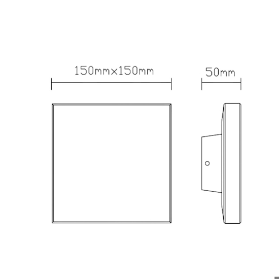 Applique da esterno quadrato bianco led 9,6w 3000k