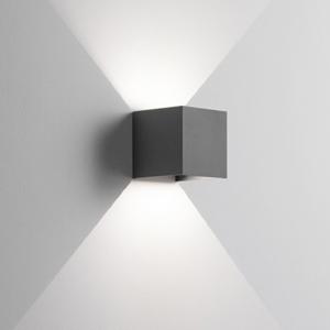 Applique cubo led 6w 3000k antracite isyluce per esterno