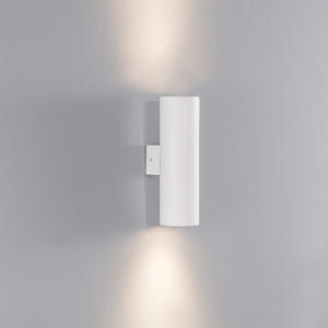 Applique da parete moderna cilindro bianco biemissione