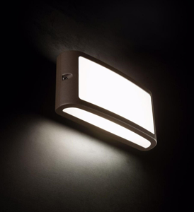 Applique per esterno marrone led 10w 3000k moderno ip54
