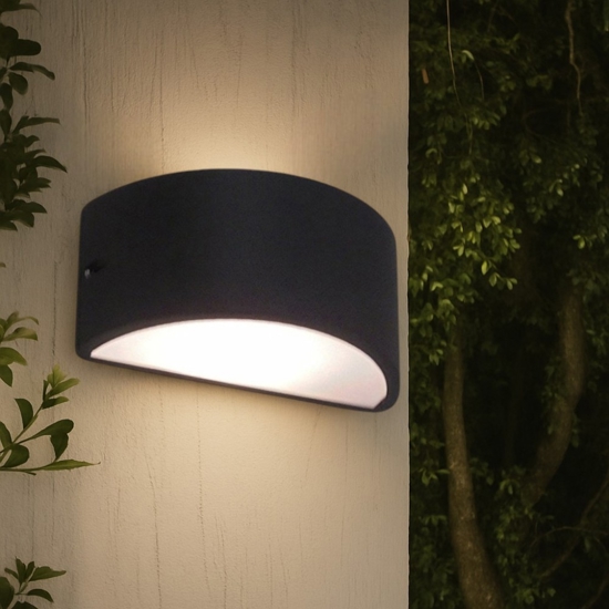 Rex-2 ap1 applique da esterno antracite ideal lux