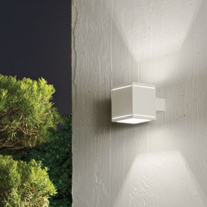 Ideal lux snif ap1 square applique da esterno cubo bianco