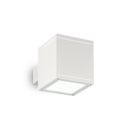 Ideal lux snif ap1 square applique da esterno cubo bianco