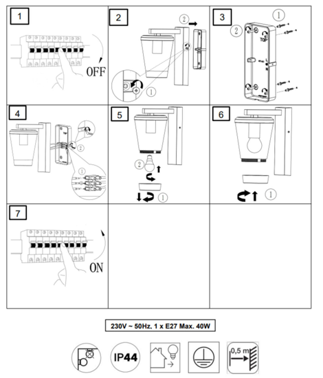 Applique per esterno antracite design lanterna
