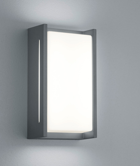 Applique da esterno balcone moderna antracite led 8w 3000k