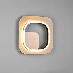 Applique led oro nero quadrato design moderno 12w 3000k dimmerabile