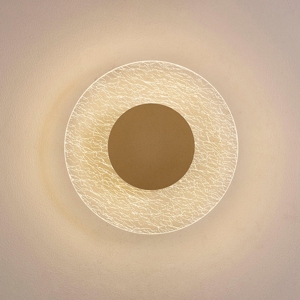 Applique led 12w 3000k moderna diffusore oro per salone