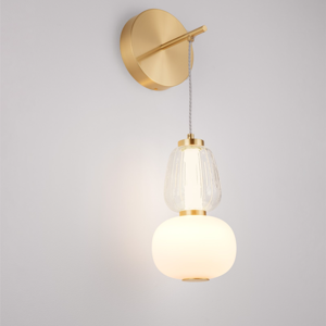Applique oro sfere di vetro led 18w 3000k