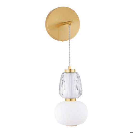 Applique oro sfere di vetro led 18w 3000k