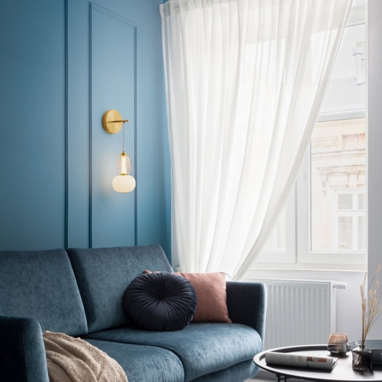 Applique oro sfere di vetro led 18w 3000k