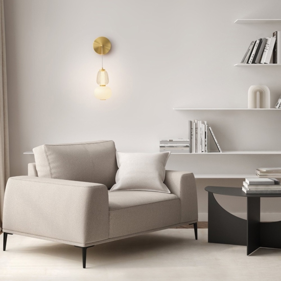 Applique oro sfere di vetro led 18w 3000k