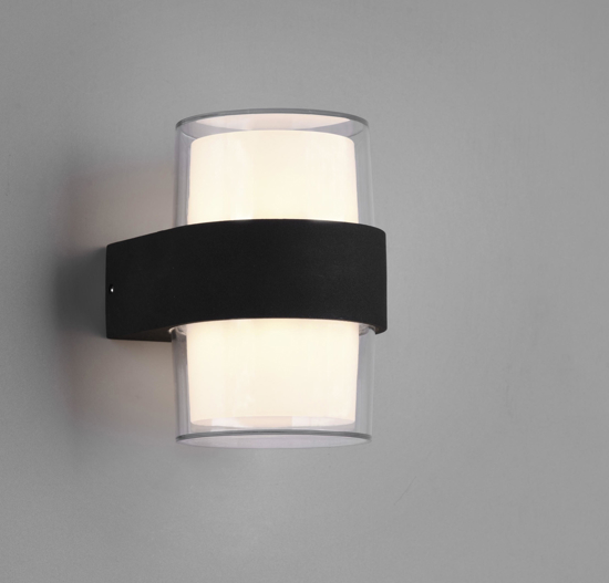 Applique da esterno moderno antracite 9w 3000k