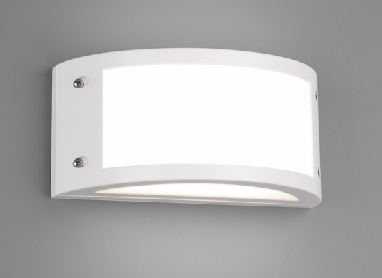 Applique da esterno led smd 12w 3000k ip54 moderna bianca
