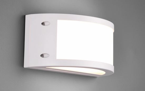 Applique da esterno led smd 12w 3000k ip54 moderna bianca