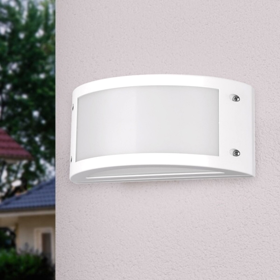 Applique da esterno led smd 12w 3000k ip54 moderna bianca
