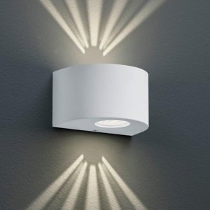 Applique bianca da esterno moderna 4w 3000k fasci di luce regolabili
