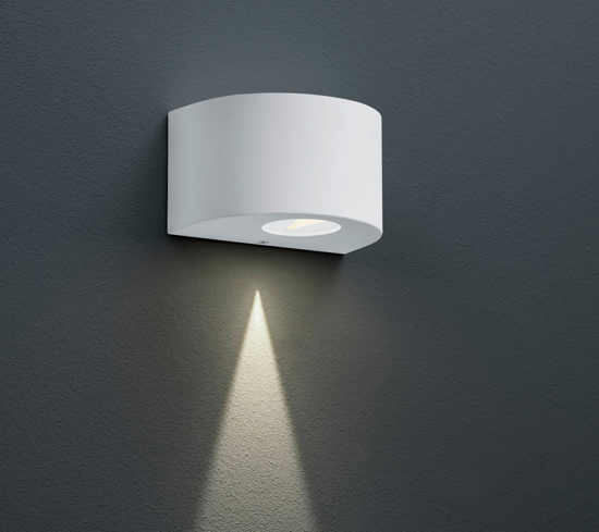 Applique bianca da esterno moderna 4w 3000k fasci di luce regolabili